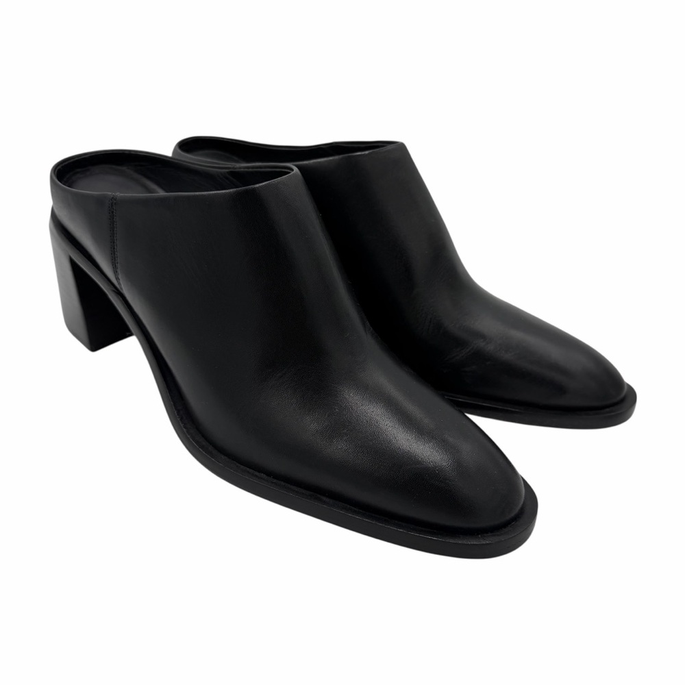 Everlane Black Leather The Outlaw Mule Slide Heel in Size 7.5 - Picture 4 of 15
